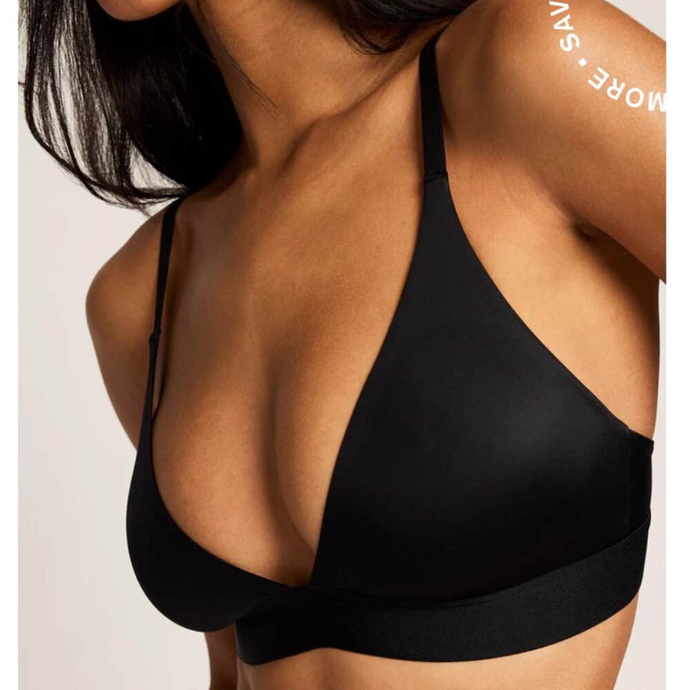 Negative Glace Black Triangle Bra Sz 1